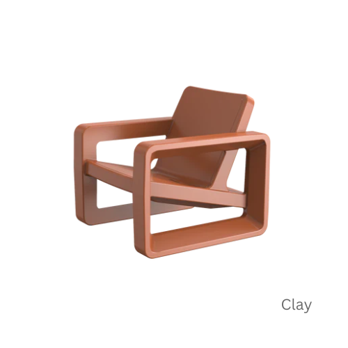 Deck Lounge Chair - Modern Outdoor Resin Lounge Chair for Pool Ledges, Patios & Fire Pits