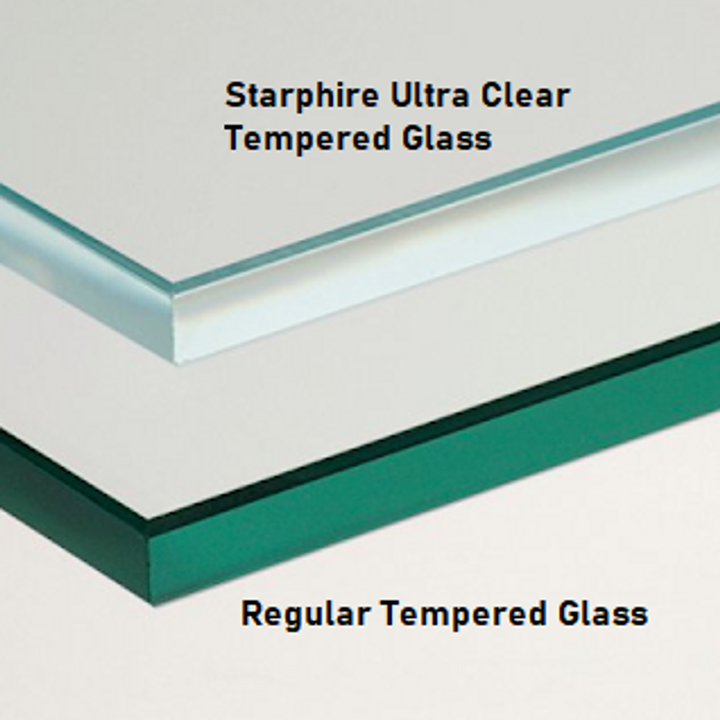COOKE Custom 1/2"  Bonded Starphire Glass Wind Screen for Any Firepit