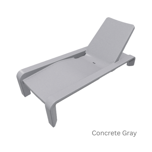 Deck Chaise Lounge – Modern In-Pool Chaise with Optional Sunbrella® Cushion, Pillow & 2" Risers
