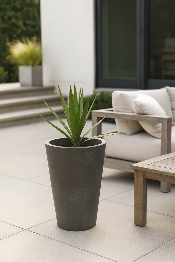 Cono Concrete Planter - Modern Elegance in a Tapered Design