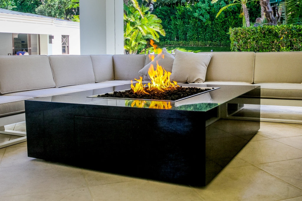 COOKE Famosa Fire Pit Table 60" x 42" x 18" - Stone Top