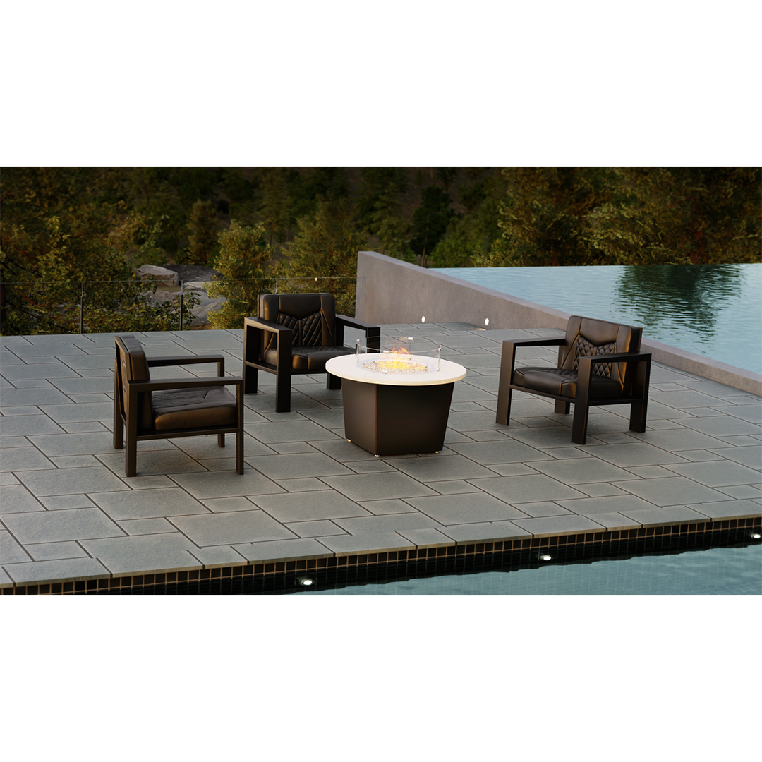 COOKE Parkway Fire Pit Table 38" Dia. x 21" - Stone Top