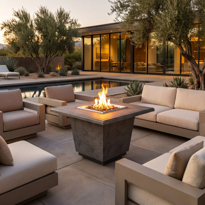 American Fyre Designs - Cosmopolitan Square - Chat Height Firetable
