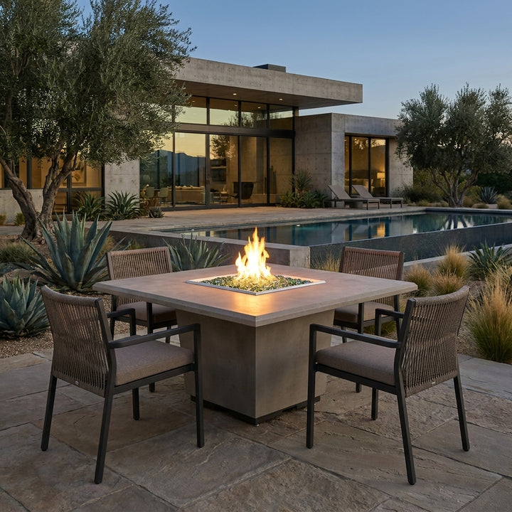 American Fyre Designs - Cosmopolitan Square - Dining Height Firetable