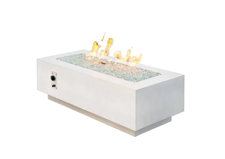 Cove 54" Linear Gas Fire Table in White