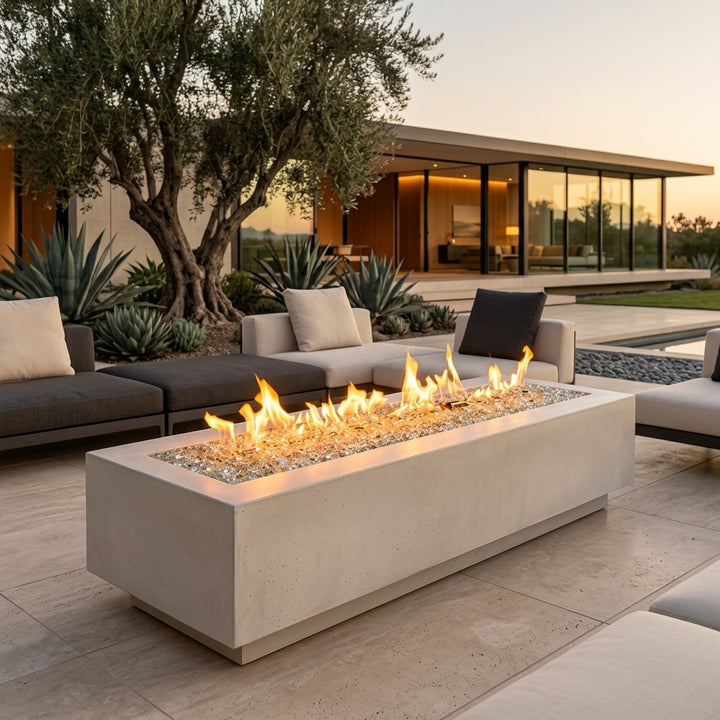 Cove 72" Linear Gas Fire Pit Table with Crystal Fire® Burner