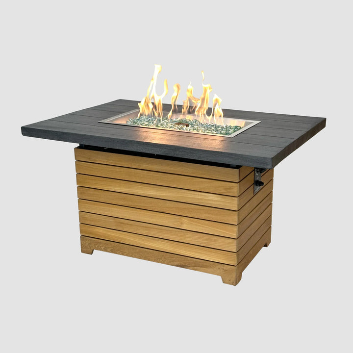 Darien Rectangular Gas Fire Pit Table with Everblend Top