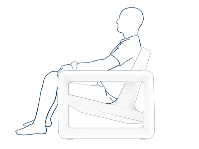 Deck Lounge Chair - Modern Outdoor Resin Lounge Chair for Pool Ledges, Patios & Fire Pits