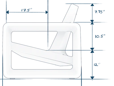 Deck Lounge Chair - Modern Outdoor Resin Lounge Chair for Pool Ledges, Patios & Fire Pits