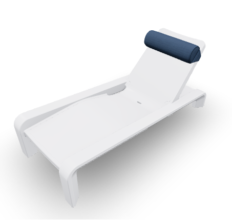 Deck Chaise Pillow - Outdoor Headrest Pillow for Tupelo Deck Chaise Lounge
