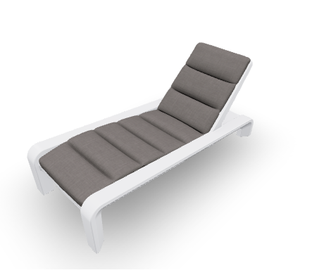 Deck Chaise Sunbrella Cushion - Full-Length Outdoor Chaise Lounge Cushion for Tupelo Deck Chaise