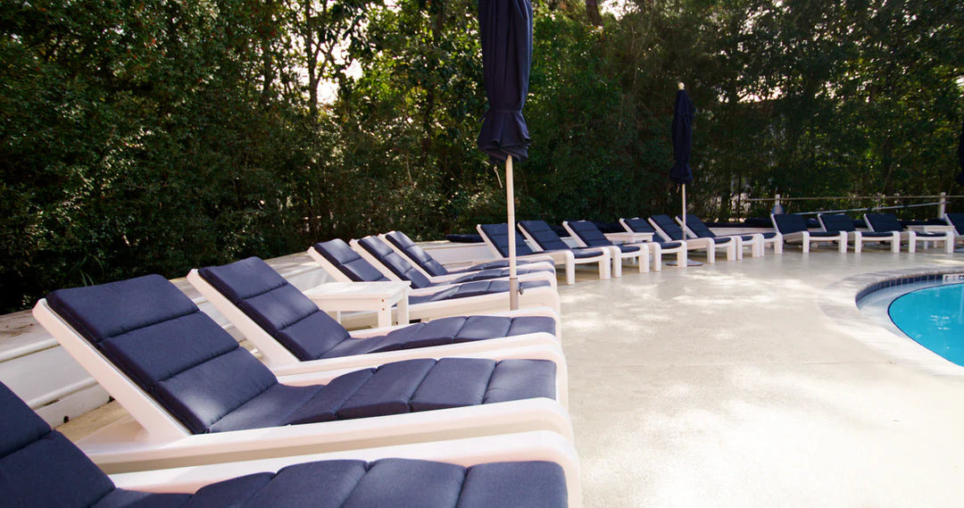 Deck Chaise Sunbrella Cushion - Full-Length Outdoor Chaise Lounge Cushion for Tupelo Deck Chaise