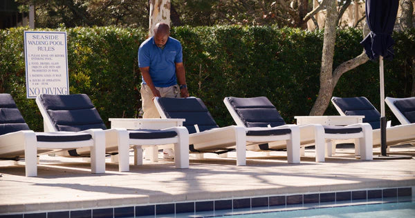 Deck Chaise Sunbrella Cushion - Full-Length Outdoor Chaise Lounge Cushion for Tupelo Deck Chaise