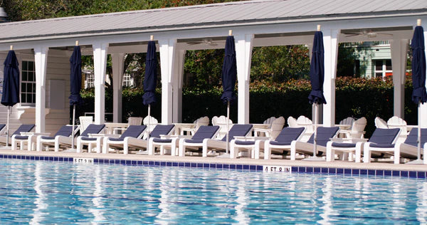 Deck Chaise Sunbrella Cushion - Full-Length Outdoor Chaise Lounge Cushion for Tupelo Deck Chaise