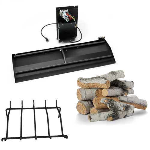 HPC Fire 22" Aspen Birch Dual Step H-Burner Electronic Ignition Fireplace Insert