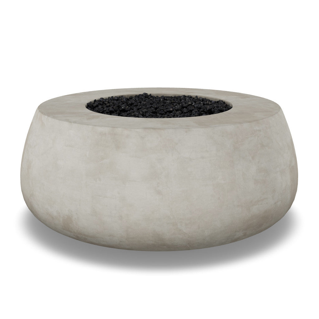 Dune Fire Bowl – 42" Round Lightweight Concrete Gas Fire Pit (65,000 BTUs, Propane/Natural Gas)