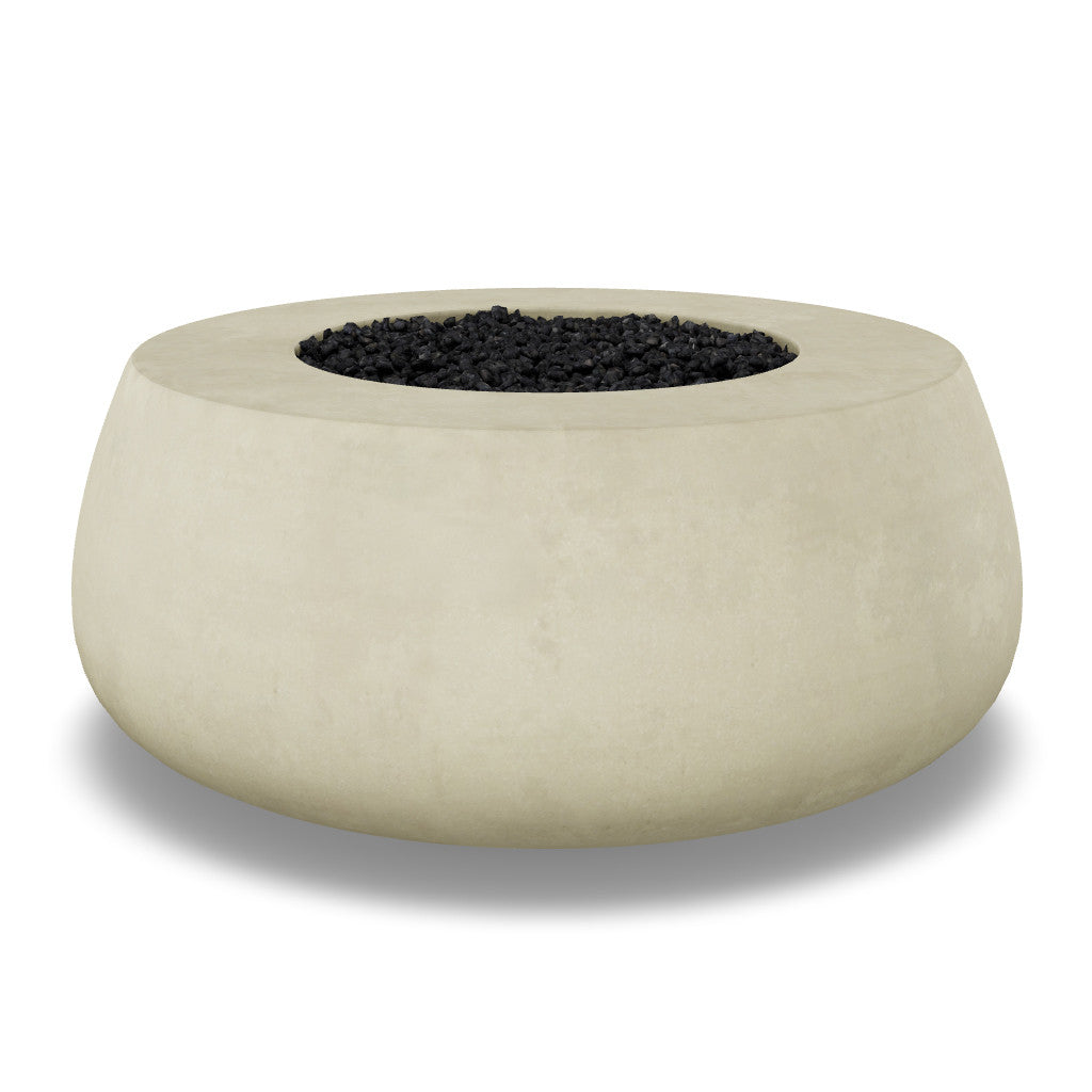 Dune Fire Bowl – 42" Round Lightweight Concrete Gas Fire Pit (65,000 BTUs, Propane/Natural Gas)