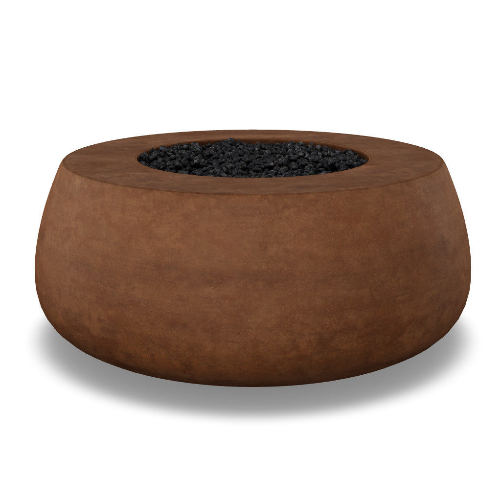 Dune Fire Bowl – 42" Round Lightweight Concrete Gas Fire Pit (65,000 BTUs, Propane/Natural Gas)