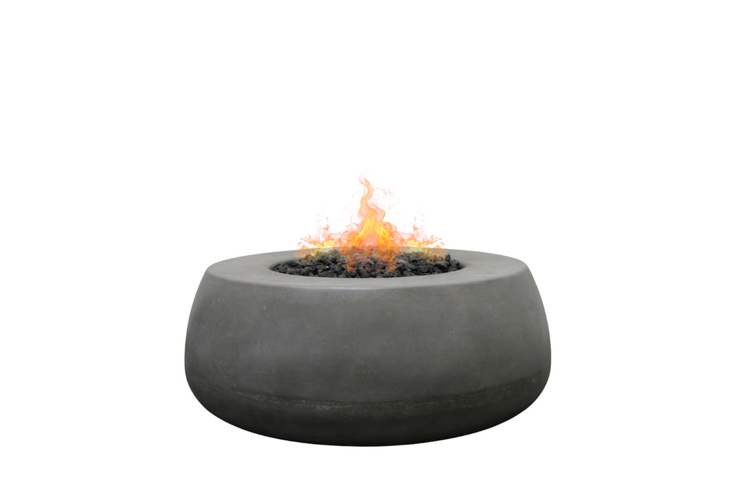 Dune Fire Bowl – 42" Round Lightweight Concrete Gas Fire Pit (65,000 BTUs, Propane/Natural Gas)