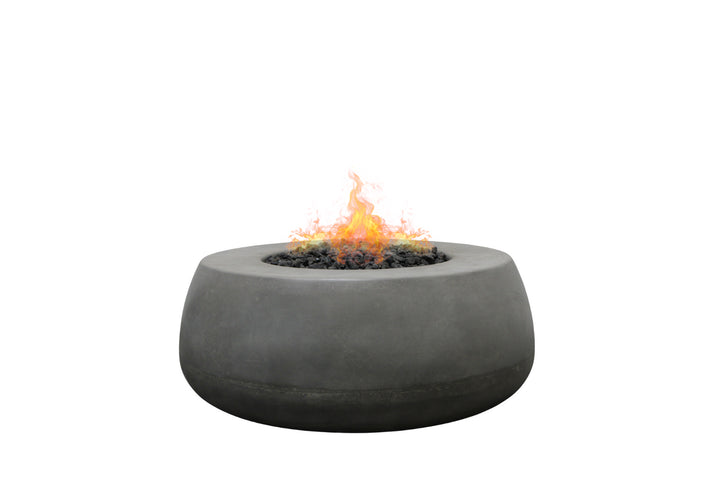 Dune Fire Bowl – 42" Round Lightweight Concrete Gas Fire Pit (65,000 BTUs, Propane/Natural Gas)