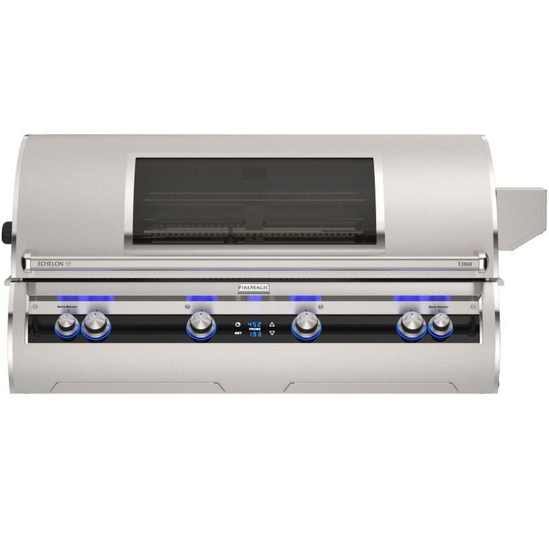 Fire Magic Echelon Diamond E1060I 50-Inch Built-In Natural Gas Grill with Infrared Burner, Magic View Window & Digital Thermometer