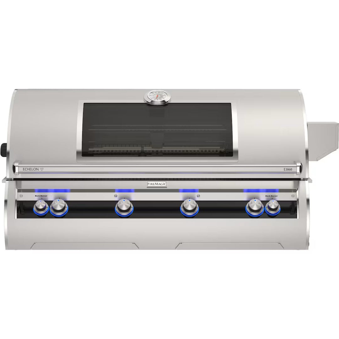 Fire Magic Echelon Diamond E1060I 50-Inch Built-In Natural Gas Grill with Infrared Burner, Magic View Window & Analog Thermometer