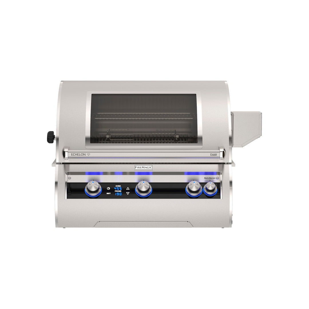 Fire Magic Echelon Diamond E660I 31-1/4-Inch Built-In Natural Gas Grill with Digital Thermometer & Magic View Window