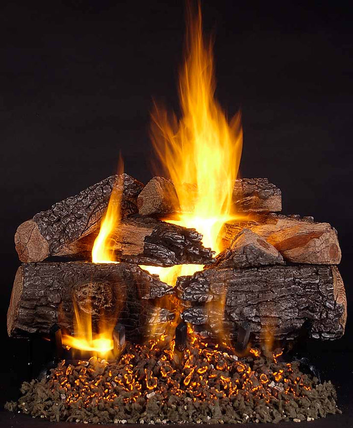 Rasmussen Multi-Burner/Grate Hearth Kit - Painted Black - For Evening Series Logs