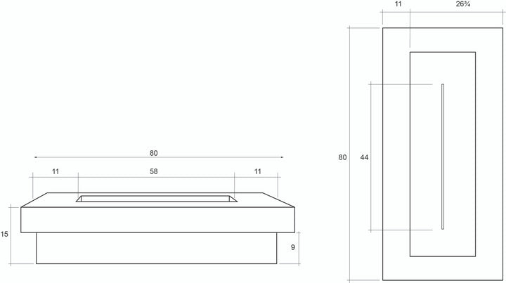 Elevate Fire Table 80″ – Rectangular Hand-Crafted Concrete Gas Fire Pit (65,000 BTUs, Propane/Natural Gas)