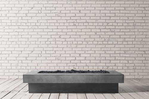 Elevate Fire Table 80″ – Rectangular Hand-Crafted Concrete Gas Fire Pit (65,000 BTUs, Propane/Natural Gas)