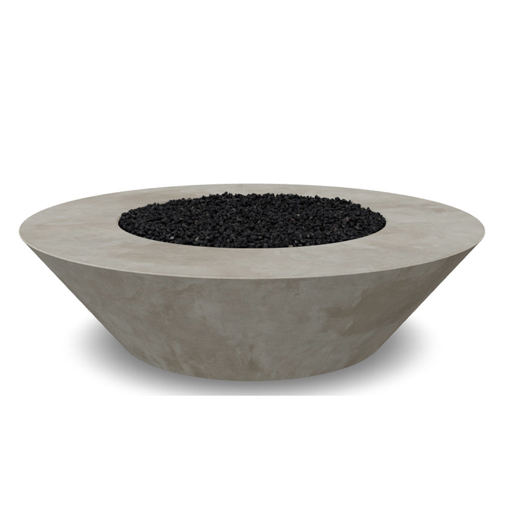 Embarcadero 60" Round Concrete Fire Bowl – Large Outdoor Gas Fire Pit (65,000–125,000 BTU)