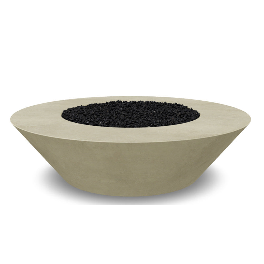 Embarcadero 60" Round Concrete Fire Bowl – Large Outdoor Gas Fire Pit (65,000–125,000 BTU)