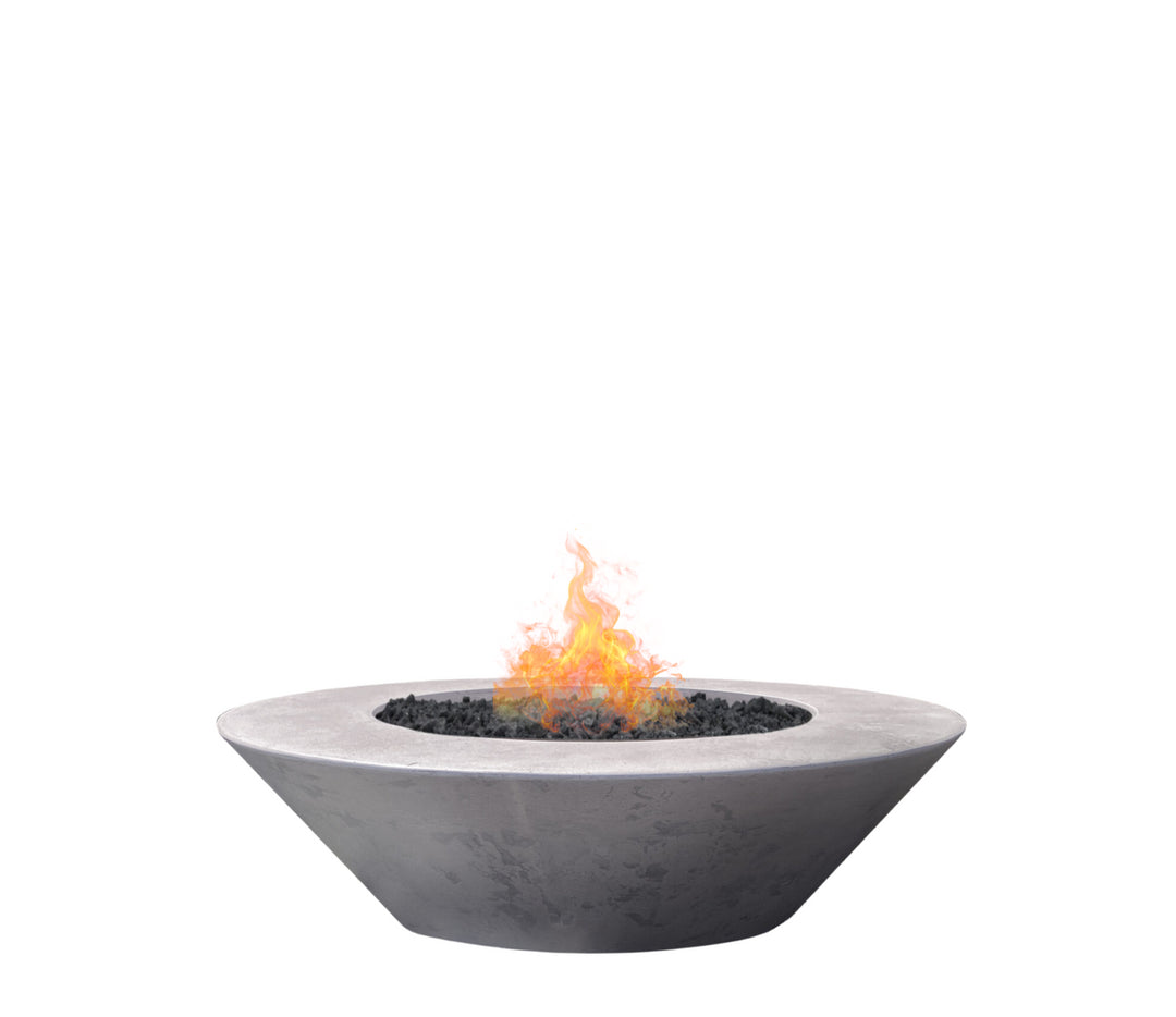 Embarcadero 60" Round Concrete Fire Bowl – Large Outdoor Gas Fire Pit (65,000–125,000 BTU)