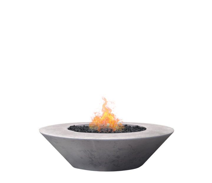 Embarcadero 60" Round Concrete Fire Bowl – Large Outdoor Gas Fire Pit (65,000–125,000 BTU)