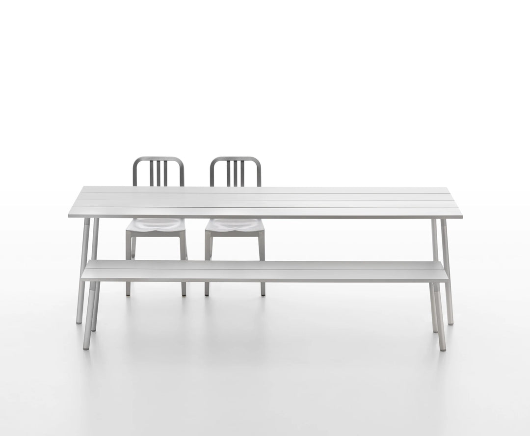 Emeco 3 Seater Run Bench, Aluminum by Sam Hecht & Kim Colin