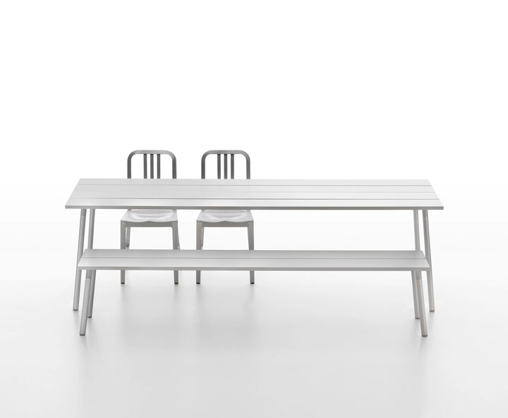 Emeco 4 Seater Run Bench, Aluminum by Sam Hecht & Kim Colin