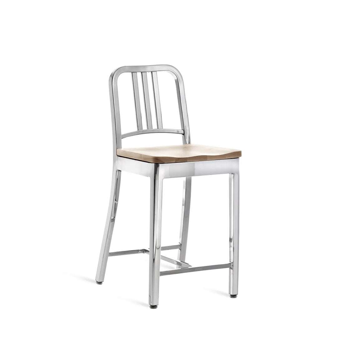 Emeco 1104 Navy Stool Hand Polished