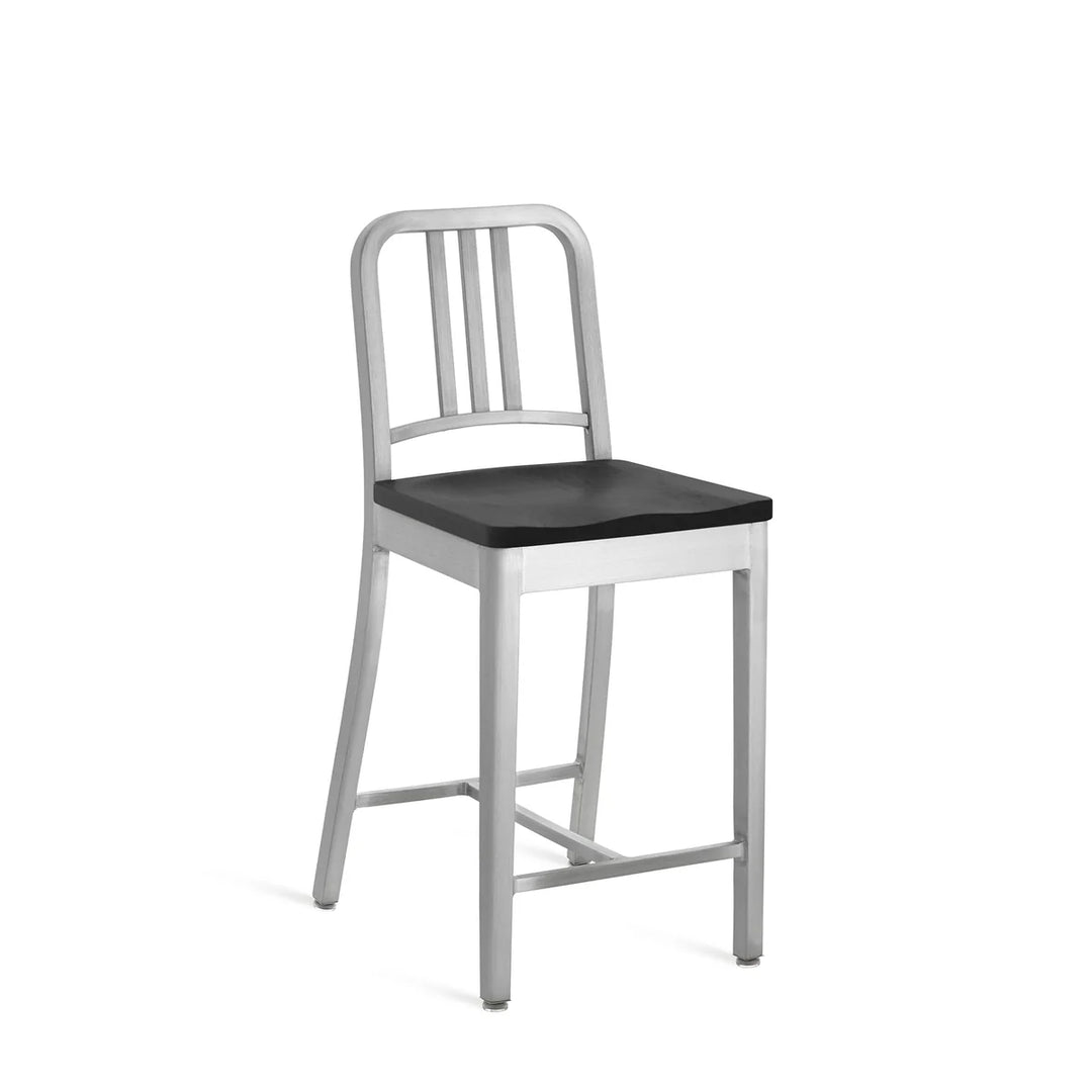 Emeco 1104 Navy Stool Hand Brushed