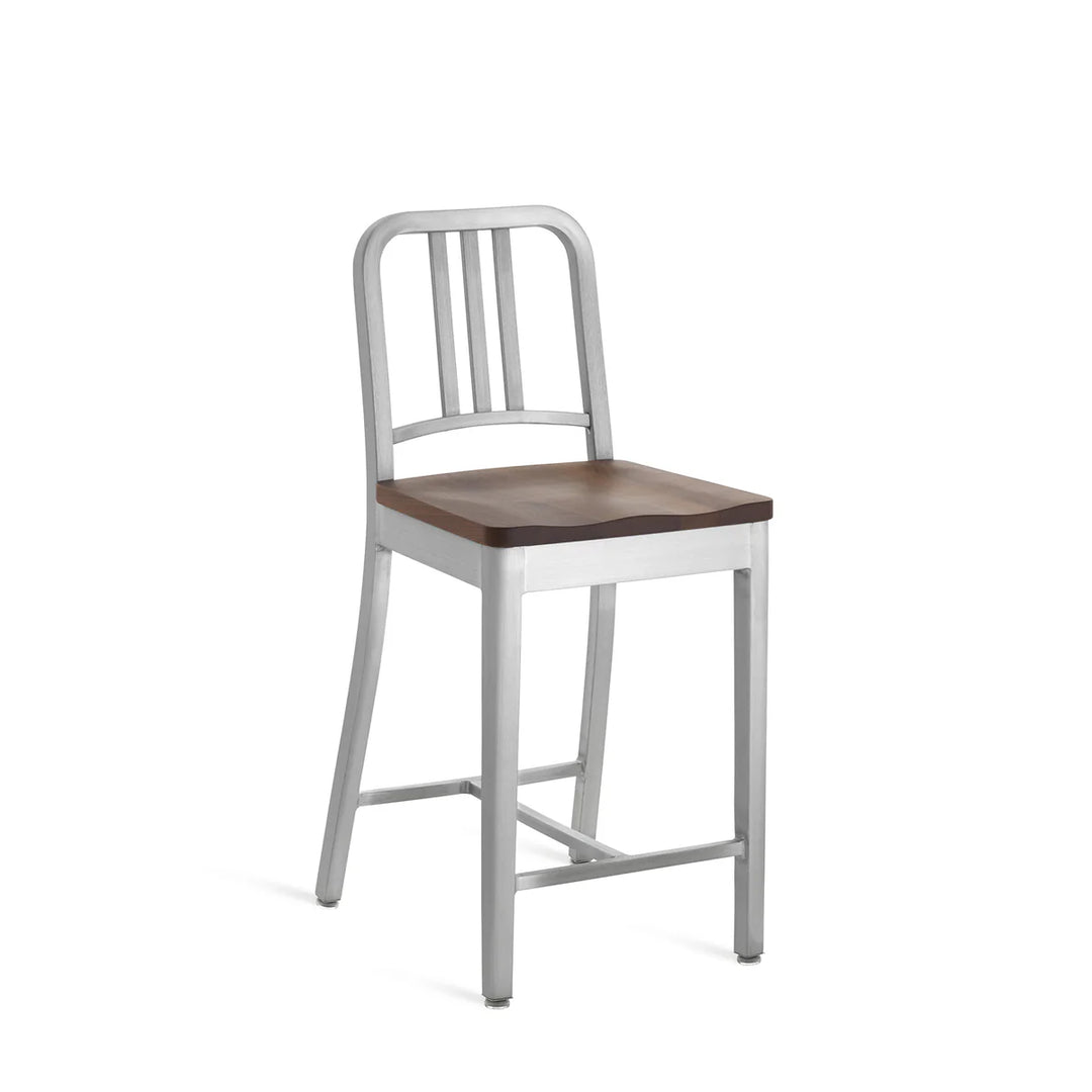 Emeco 1104 Navy Stool Hand Brushed