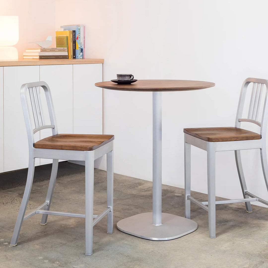 Emeco 1104 Navy Stool Hand Brushed