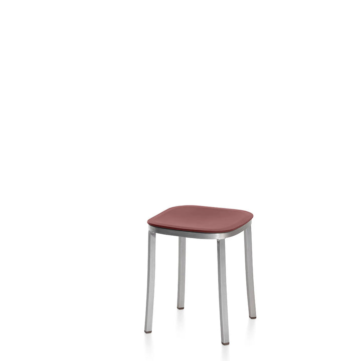 Emeco 1 Inch® Small Stool with Recycled Plastic Seat by Jasper Morrison