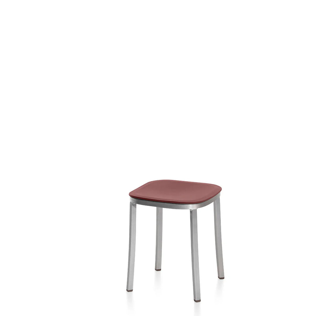 Emeco 1 Inch® Small Stool with Recycled Plastic Seat by Jasper Morrison