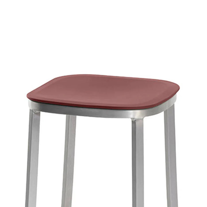 Emeco 1 Inch® Small Stool with Recycled Plastic Seat by Jasper Morrison
