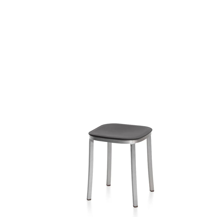 Emeco 1 Inch® Small Stool with Recycled Plastic Seat by Jasper Morrison