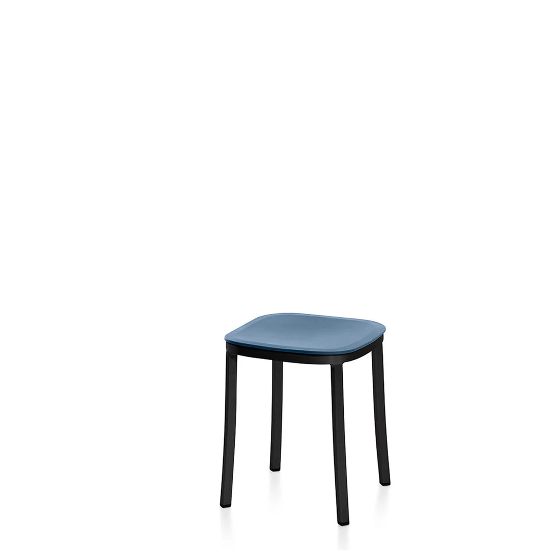 Emeco 1 Inch® Small Stool with Recycled Plastic Seat by Jasper Morrison
