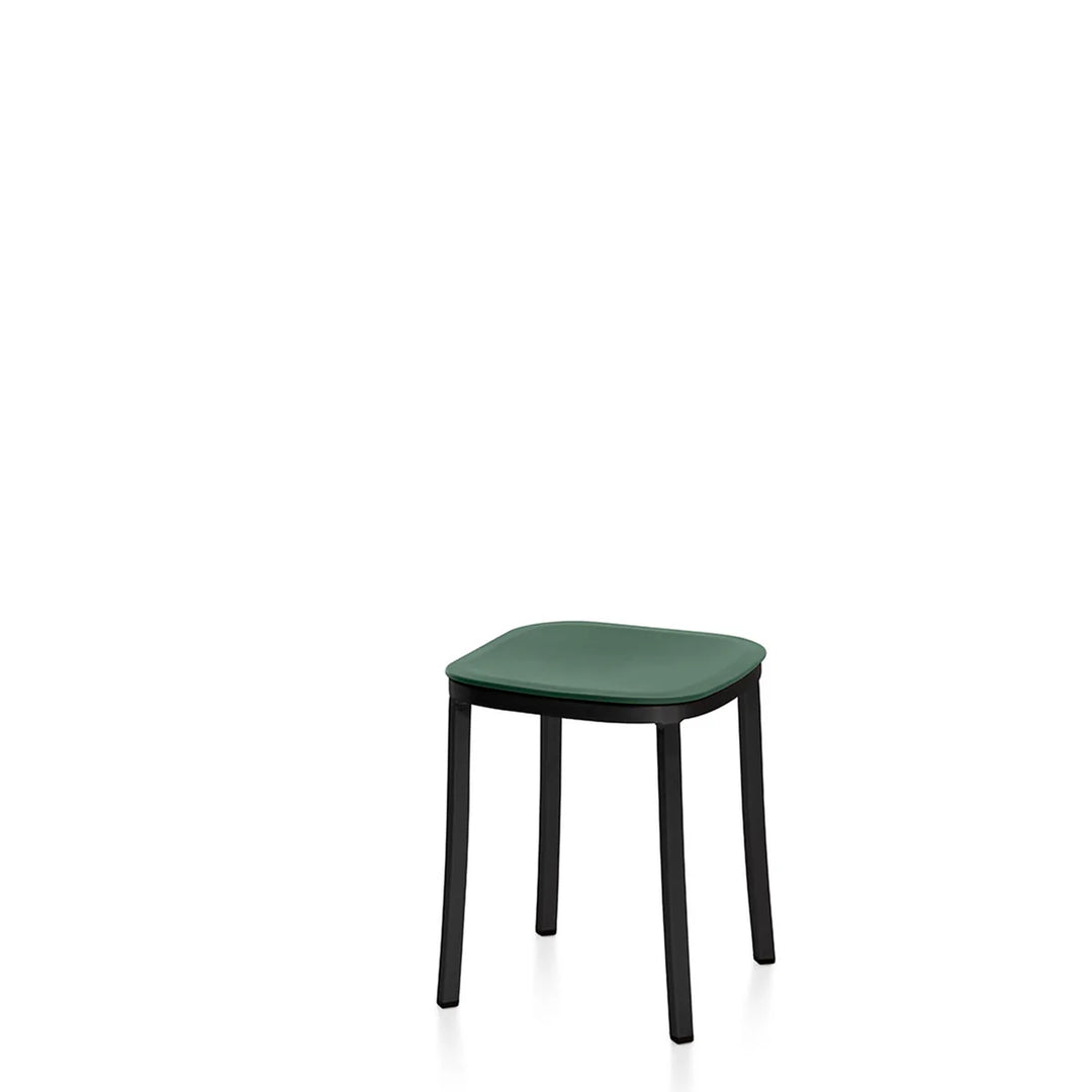 Emeco 1 Inch® Small Stool with Recycled Plastic Seat by Jasper Morrison