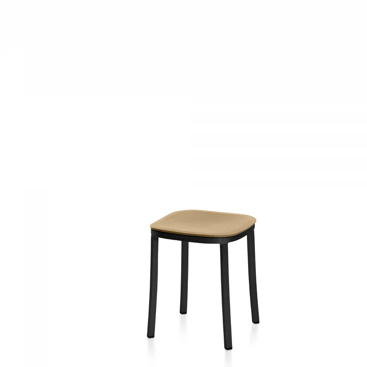 Emeco 1 Inch® Small Stool with Recycled Plastic Seat by Jasper Morrison