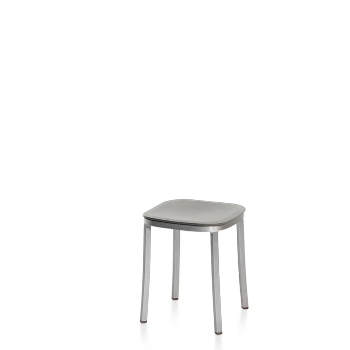 Emeco 1 Inch® Small Stool with Recycled Plastic Seat by Jasper Morrison