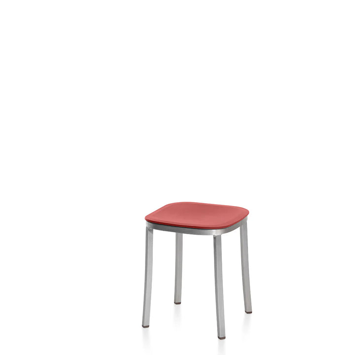 Emeco 1 Inch® Small Stool with Recycled Plastic Seat by Jasper Morrison