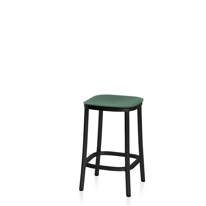 Emeco 1 Inch® Stool with Recycled Plastic Seat by Jasper Morrison